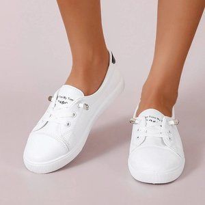 Shein Lace-up Front Low Top Skate White Shoes Size 5